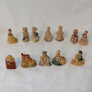 Lot Of 12 Wade Red Rose Nursery Rhyme Figurines